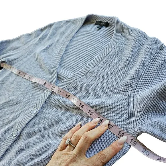 J.Crew Women's Lilac Purple Cotton Cardigan Size M - Picture 7 of 11